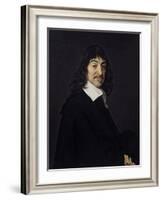 Portrait of Rene Descartes Philosopher. Ca. 1640-Frans Hals-Framed Art Print