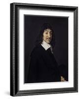 Portrait of Rene Descartes Philosopher. Ca. 1640-Frans Hals-Framed Art Print