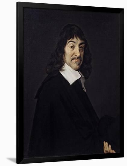 Portrait of Rene Descartes Philosopher. Ca. 1640-Frans Hals-Framed Art Print