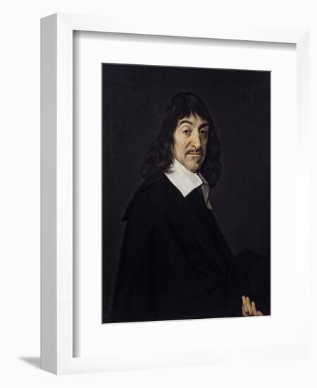 Portrait of Rene Descartes Philosopher. Ca. 1640-Frans Hals-Framed Art Print