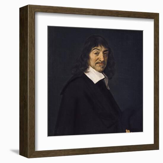 Portrait of René Descartes-Frans Hals-Framed Art Print