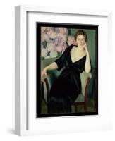 Portrait of Rene Ivanovna Notgaft (B.1880) 1914-Boris Kustodiyev-Framed Giclee Print