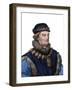 Portrait of Rene of Anjou, also known as King Rene I of Naples (1409-1480)-French School-Framed Giclee Print