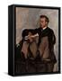 Portrait of Renoir-Frederic Bazille-Framed Stretched Canvas