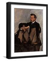 Portrait of Renoir-Frederic Bazille-Framed Giclee Print