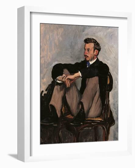 Portrait of Renoir-Frederic Bazille-Framed Art Print