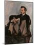 Portrait of Renoir-Frederic Bazille-Mounted Art Print