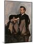 Portrait of Renoir-Frederic Bazille-Mounted Art Print