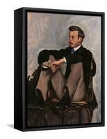 Portrait of Renoir-Frederic Bazille-Framed Stretched Canvas