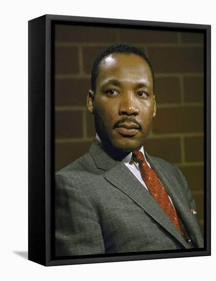 Portrait of Rev. Martin Luther King, Jr-null-Framed Stretched Canvas