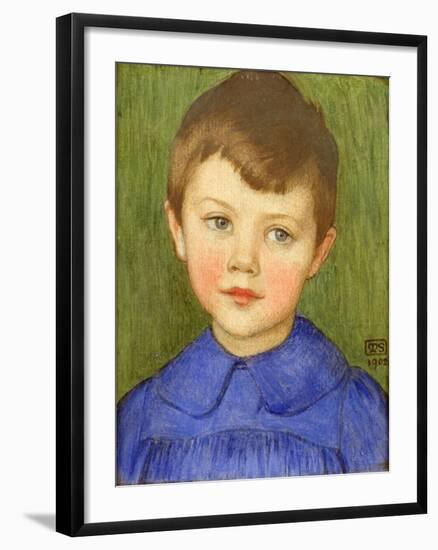 Portrait of Richard Stokes, 1902 (Pencil, Chalk and Tempera on Panel)-Marianne Stokes-Framed Giclee Print