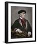 Portrait of Richard Wagner (1813-1883), German composer 1871 Digital colouring-Franz Hanfstaengl-Framed Giclee Print