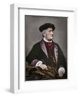 Portrait of Richard Wagner (1813-1883), German composer 1871 Digital colouring-Franz Hanfstaengl-Framed Giclee Print