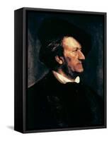 Portrait of Richard Wagner-Franz Seraph von Lenbach-Framed Stretched Canvas