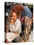 Portrait of Rickshaw Driver, Jaipur, Rajasthan, India-Bill Bachmann-Stretched Canvas