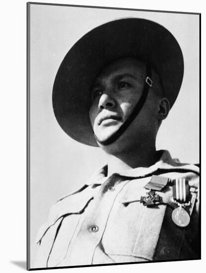 Portrait of Rifleman Ganju Lama VC MM, 1st Battalion, 7th Duke of Edinburgh's Own Gurkha Rifles-English Photographer-Mounted Photographic Print