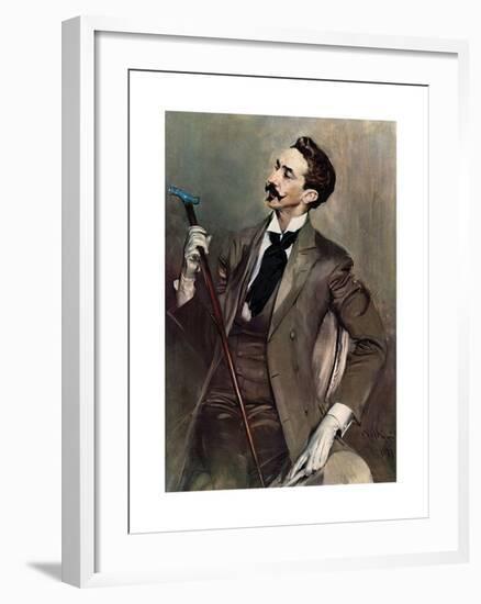 Portrait of Robert de Montesquiou, 1897-Giovanni Boldini-Framed Premium Giclee Print