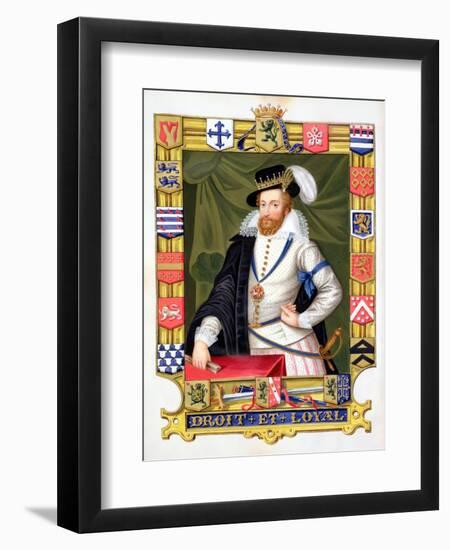 Portrait of Robert Dudley Earl of Leicester, from "Memoirs of the Court of Queen Elizabeth"-Sarah Countess Of Essex-Framed Giclee Print