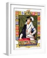 Portrait of Robert Dudley Earl of Leicester, from "Memoirs of the Court of Queen Elizabeth"-Sarah Countess Of Essex-Framed Giclee Print