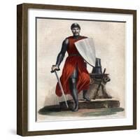 Portrait of Robert IV the Strong (Rutpert) (c 815-866), Count of Orleans-French School-Framed Giclee Print