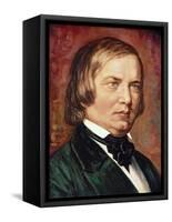 Portrait of Robert Schumann (1810-1856)-Gustav Zerner-Framed Stretched Canvas