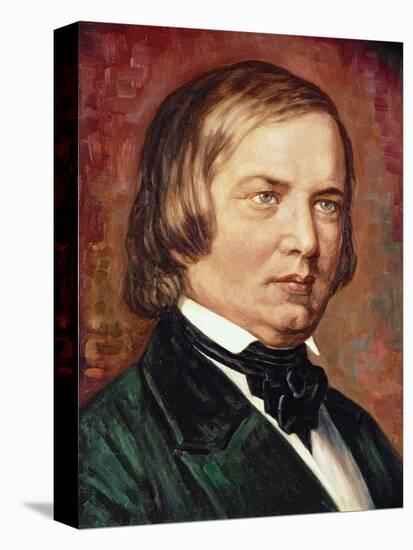 Portrait of Robert Schumann (1810-1856)-Gustav Zerner-Stretched Canvas