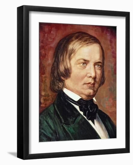 Portrait of Robert Schumann (1810-1856)-Gustav Zerner-Framed Giclee Print