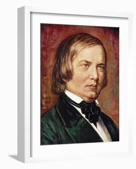 Portrait of Robert Schumann (1810-1856)-Gustav Zerner-Framed Giclee Print