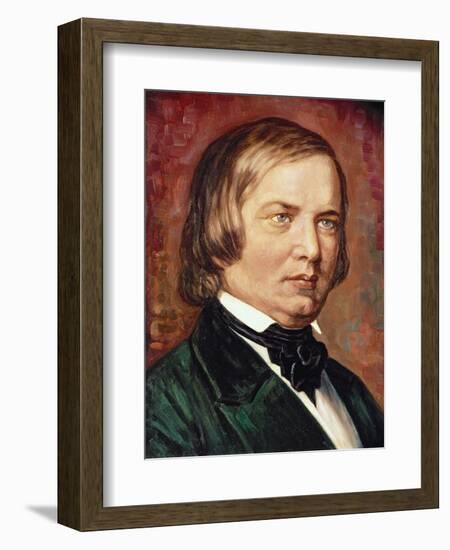 Portrait of Robert Schumann (1810-1856)-Gustav Zerner-Framed Giclee Print