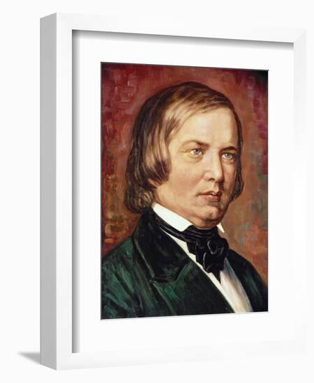 Portrait of Robert Schumann (1810-1856)-Gustav Zerner-Framed Giclee Print