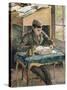 Portrait of Rodo Reading, 1903-Eugène Boudin-Stretched Canvas