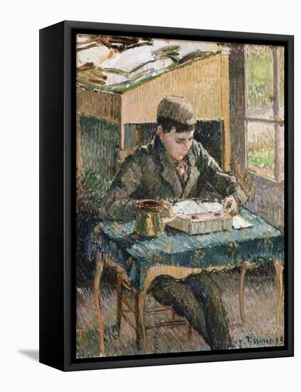 Portrait of Rodo Reading, 1903-Eugène Boudin-Framed Stretched Canvas