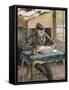 Portrait of Rodo Reading, 1903-Eugène Boudin-Framed Stretched Canvas