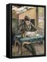 Portrait of Rodo Reading, 1903-Eugène Boudin-Framed Stretched Canvas