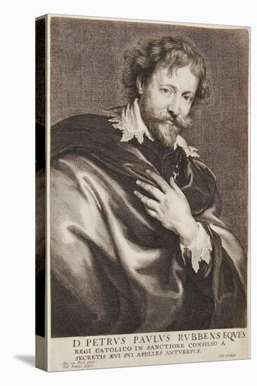 Portrait of Rubens, Icones Principum Virorum, 1630-45-Paulus Pontius-Stretched Canvas