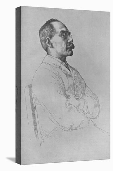 Portrait of Rudyard Kipling, 1898,-William Strang-Stretched Canvas