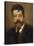 Portrait of Ruggero Leoncavallo-null-Stretched Canvas