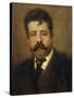 Portrait of Ruggero Leoncavallo-null-Stretched Canvas