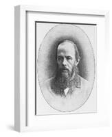 Portrait of Russian Author Feodor M. Dostoyevsky, 1821-1881-null-Framed Photographic Print