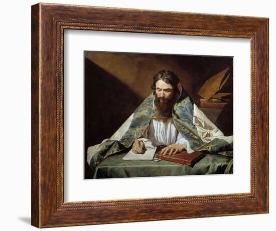 Portrait of Saint Ambrose by Mathias Stomer-null-Framed Giclee Print