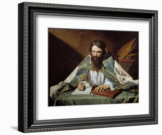 Portrait of Saint Ambrose by Mathias Stomer-null-Framed Giclee Print