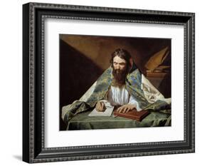 Portrait of Saint Ambrose by Mathias Stomer-null-Framed Giclee Print