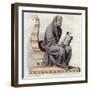 Portrait of Saint Gregory of Tours (538-594), French historian and Bishop of Tours-French School-Framed Giclee Print