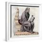 Portrait of Saint Gregory of Tours (538-594), French historian and Bishop of Tours-French School-Framed Giclee Print