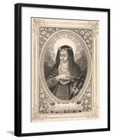 Portrait of Saint Rose of Lima Holding a Cross-null-Framed Giclee Print