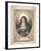 Portrait of Saint Rose of Lima Holding a Cross-null-Framed Giclee Print