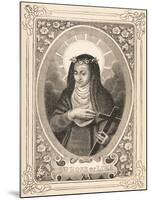 Portrait of Saint Rose of Lima Holding a Cross-null-Mounted Giclee Print
