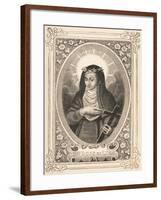 Portrait of Saint Rose of Lima Holding a Cross-null-Framed Giclee Print