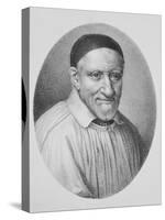 Portrait of Saint Vincent De Paul-null-Stretched Canvas