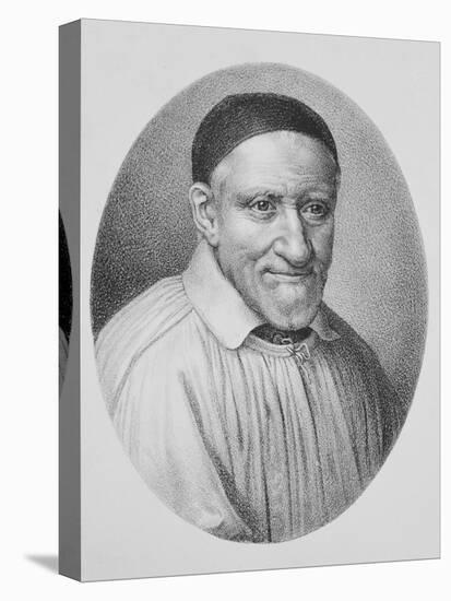 Portrait of Saint Vincent De Paul-null-Stretched Canvas